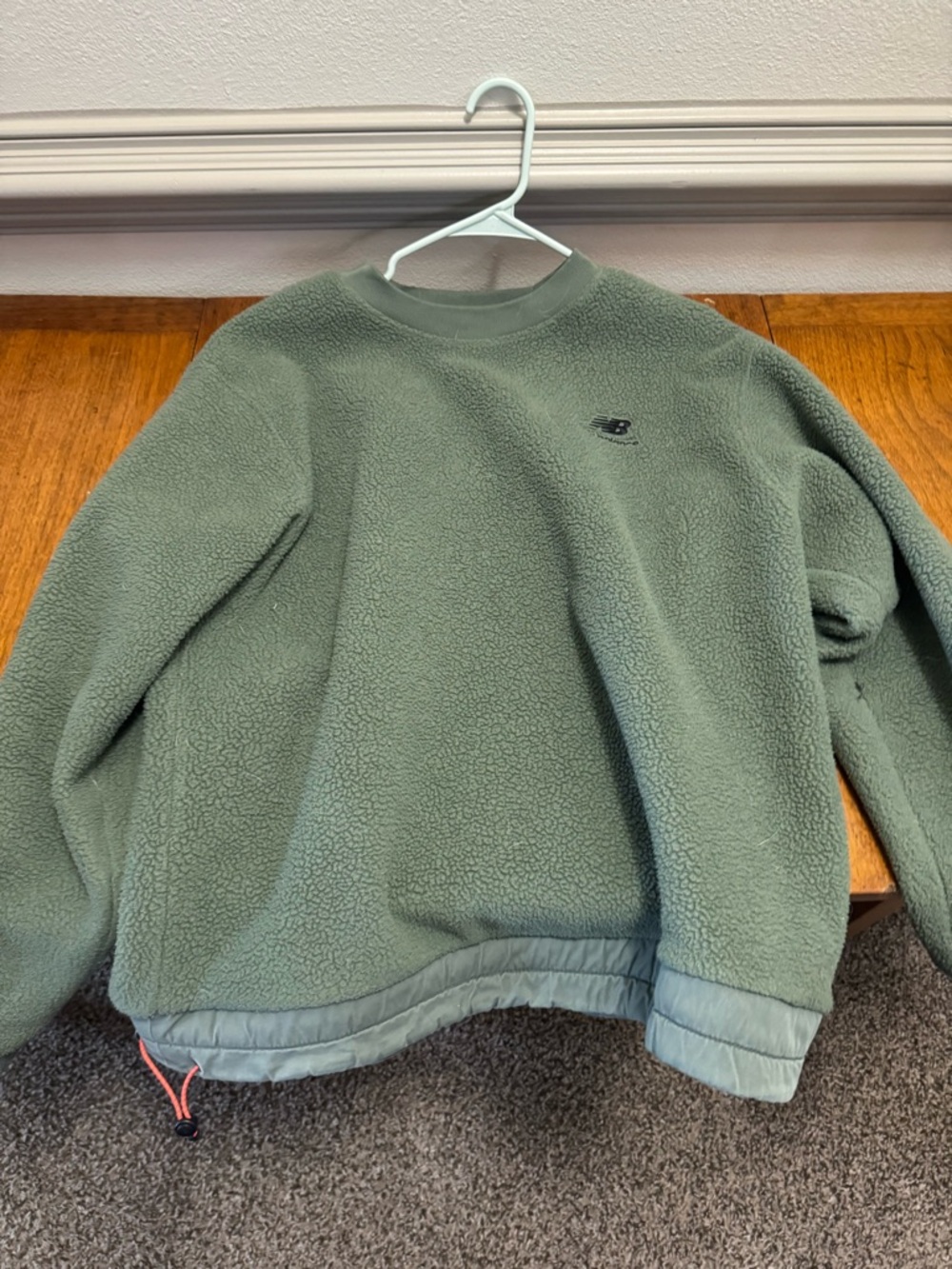 New Balance Men’s Olive Green Sherpa Crewneck Pullover